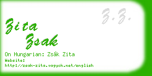 zita zsak business card
